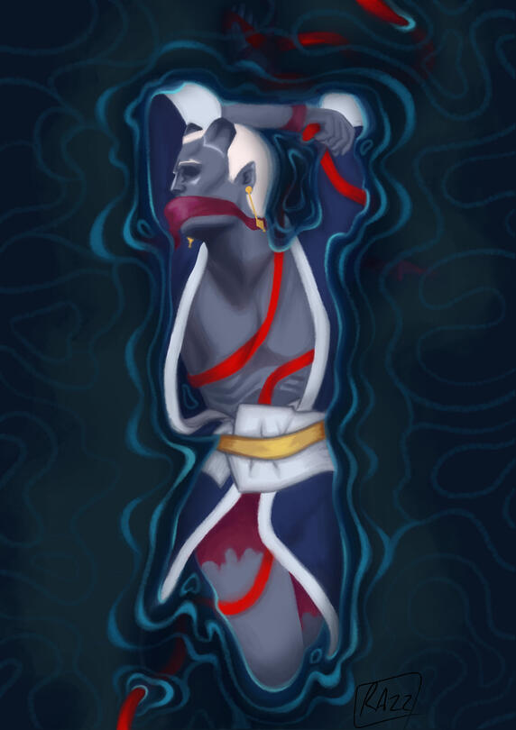 Drowned Men Tell No Lies - rendering body and background water - part 4 - 2022